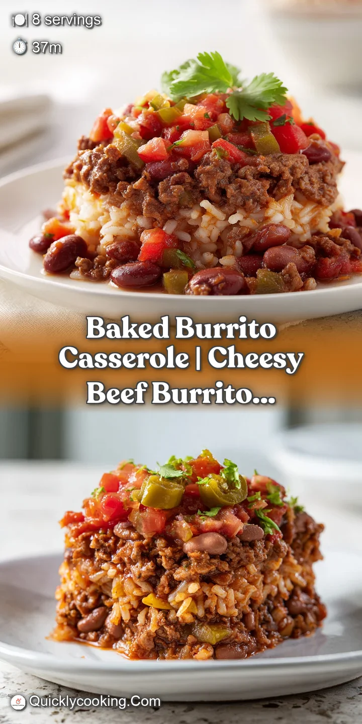 Close-up of gooey, melted golden cheese stretching over savory layers of seasoned meat and beans with fresh herbs.