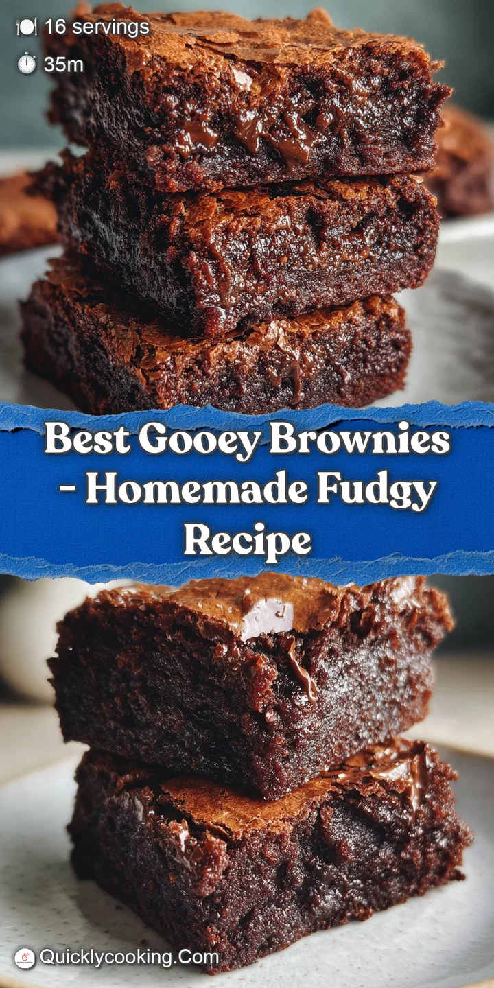 Close-up of a decadent, gooey brownie. The dark chocolate swirls and crinkled top create a mouthwatering visual texture.