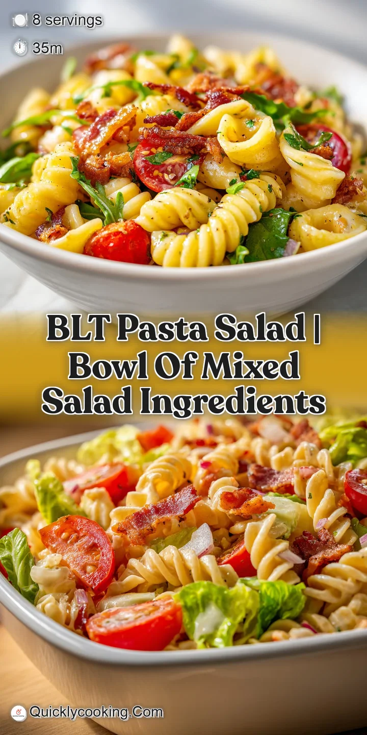 Close-up of glistening pasta coated in creamy dressing, studded with juicy tomatoes and bacon.