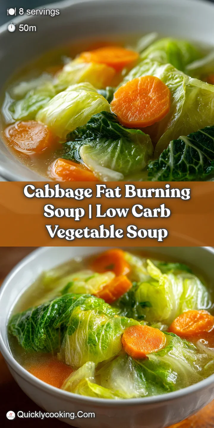Close-up of tender cabbage leaves and bright orange carrots simmering in a rich, aromatic tomato-based broth.