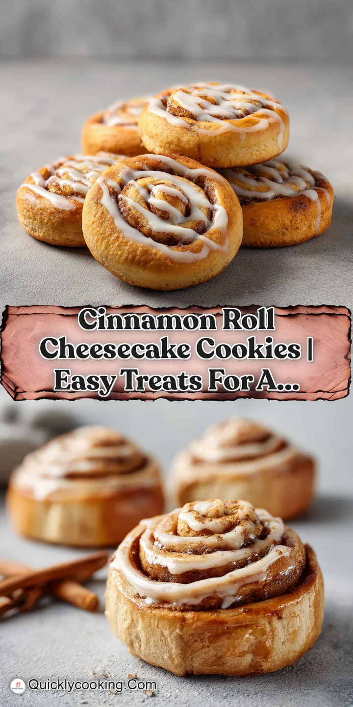 Close-up of a soft, golden-brown cookie with visible cinnamon swirls and gooey center.
