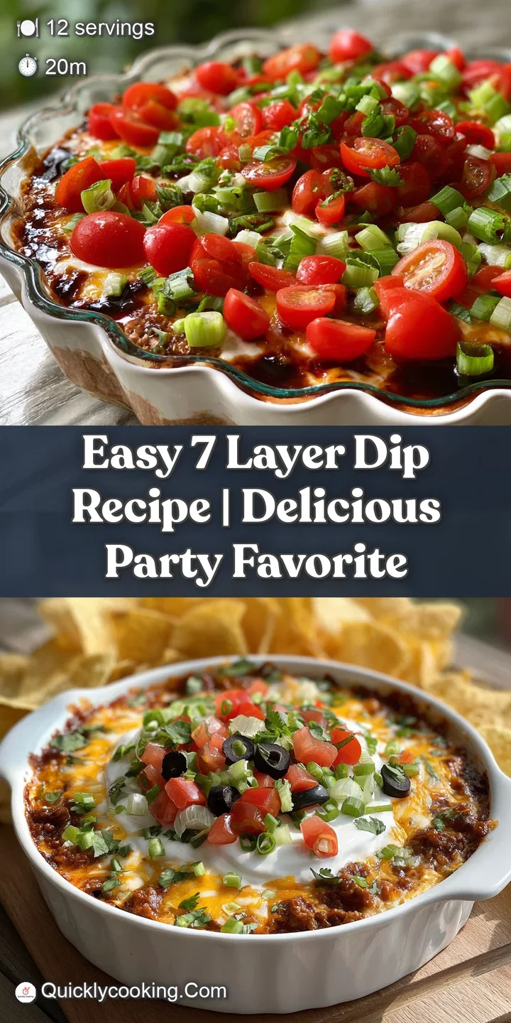 Close-up of 7-layer dip showcasing the creamy texture and fresh ingredients, with a focus on the vibrant red tomatoes.