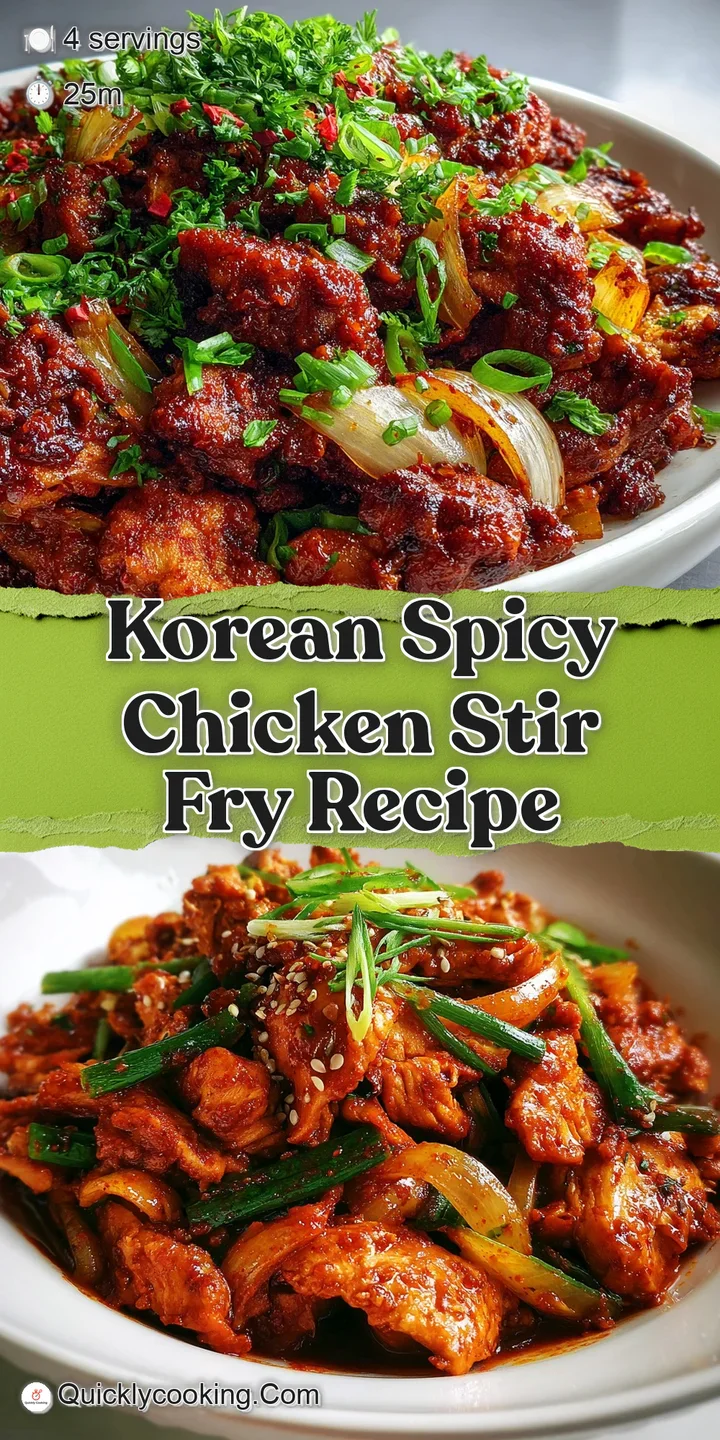 Close-up of sizzling chicken stir-fry, capturing the glossy texture and vibrant colors of the peppers and tender chicken p...