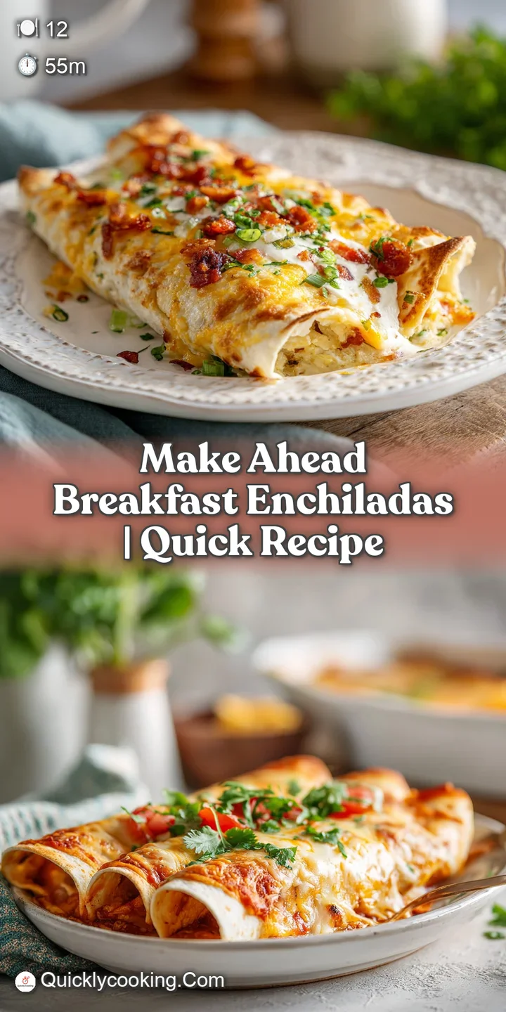 Close-up of a breakfast enchilada showcasing its layers: fluffy eggs, savory fillings, and a rich, bubbling cheese and sau...