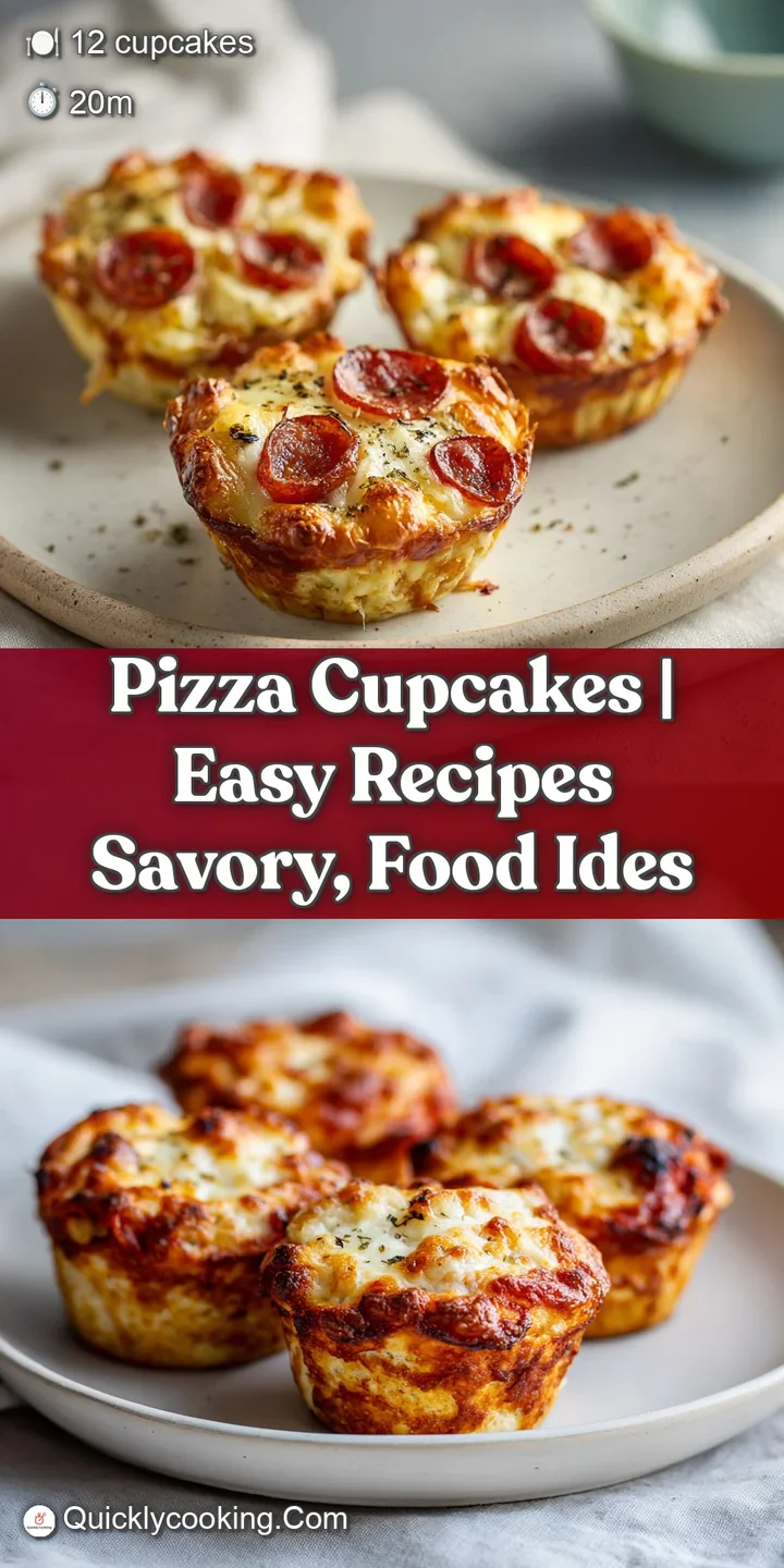 A single pizza cupcake with gooey, stretched cheese and a hint of smoky char, close-up.