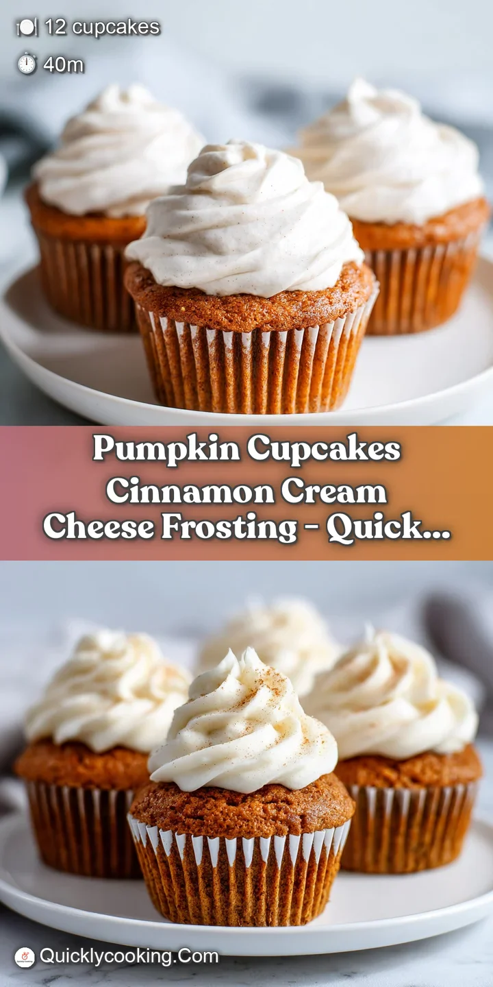 Close-up of a moist pumpkin cupcake, creamy, spiced frosting, with visible cinnamon. An irresistible autumn dessert.