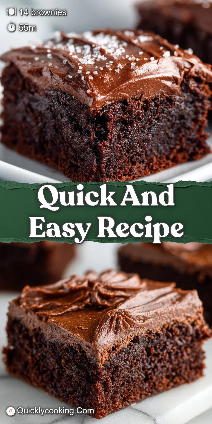 Close-up of a rich, fudgy chocolate brownie square with glossy frosting and crisp edges, glistening with decadent goodness.