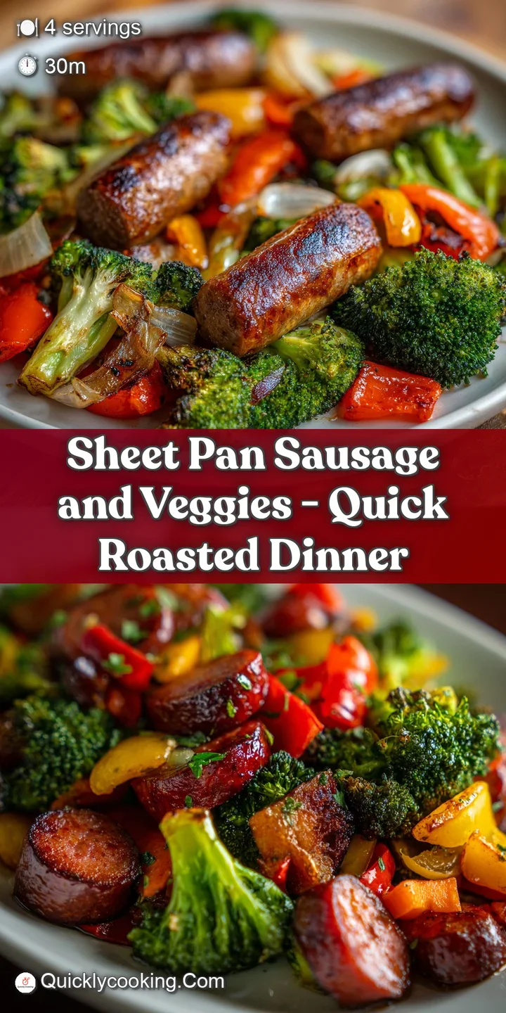 Close-up of browned sausage and colorful bell peppers, highlighting crisp edges and steaming, delicious texture.