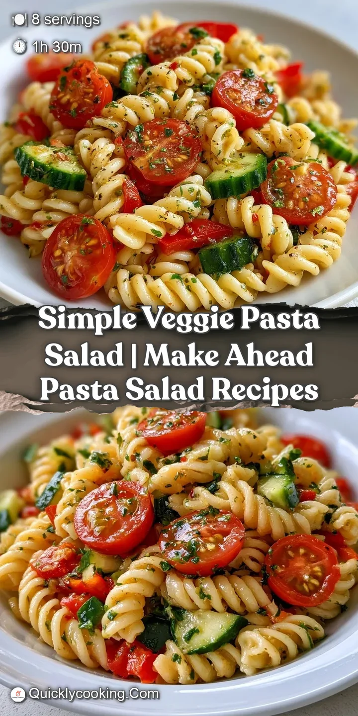 Close-up of glistening rotini pasta tossed with bright red tomatoes and green peas in a zesty lemon dressing.