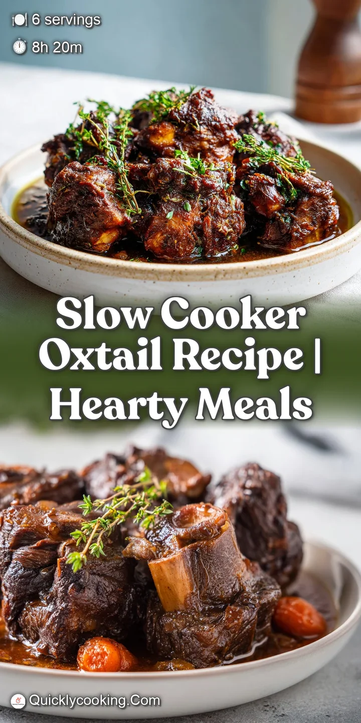 Close-up of succulent oxtail falling off the bone. Deep, rich color and texture showcase the slow-cooked tenderness of the...