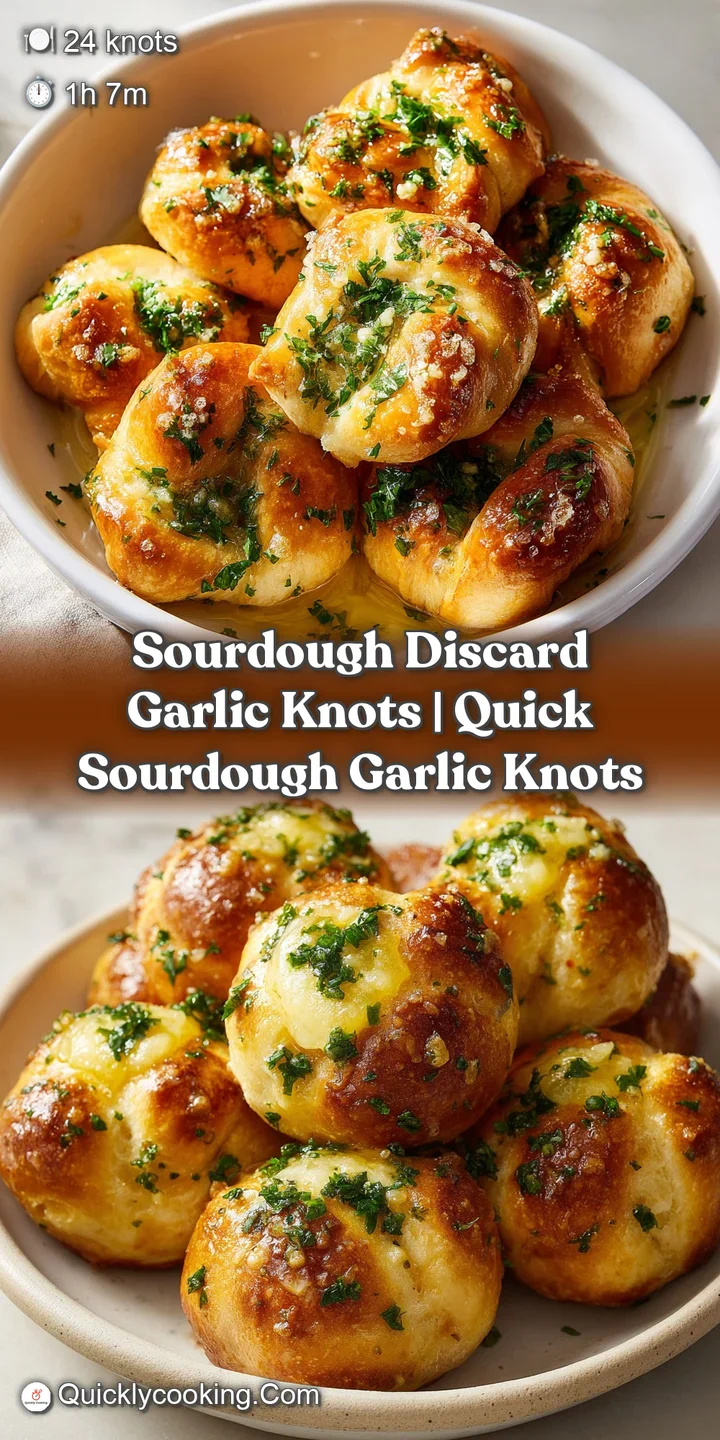 Macro shot of a buttery, toasted knot showing a soft, airy interior and a crisp, golden crust with flecks of garlic.