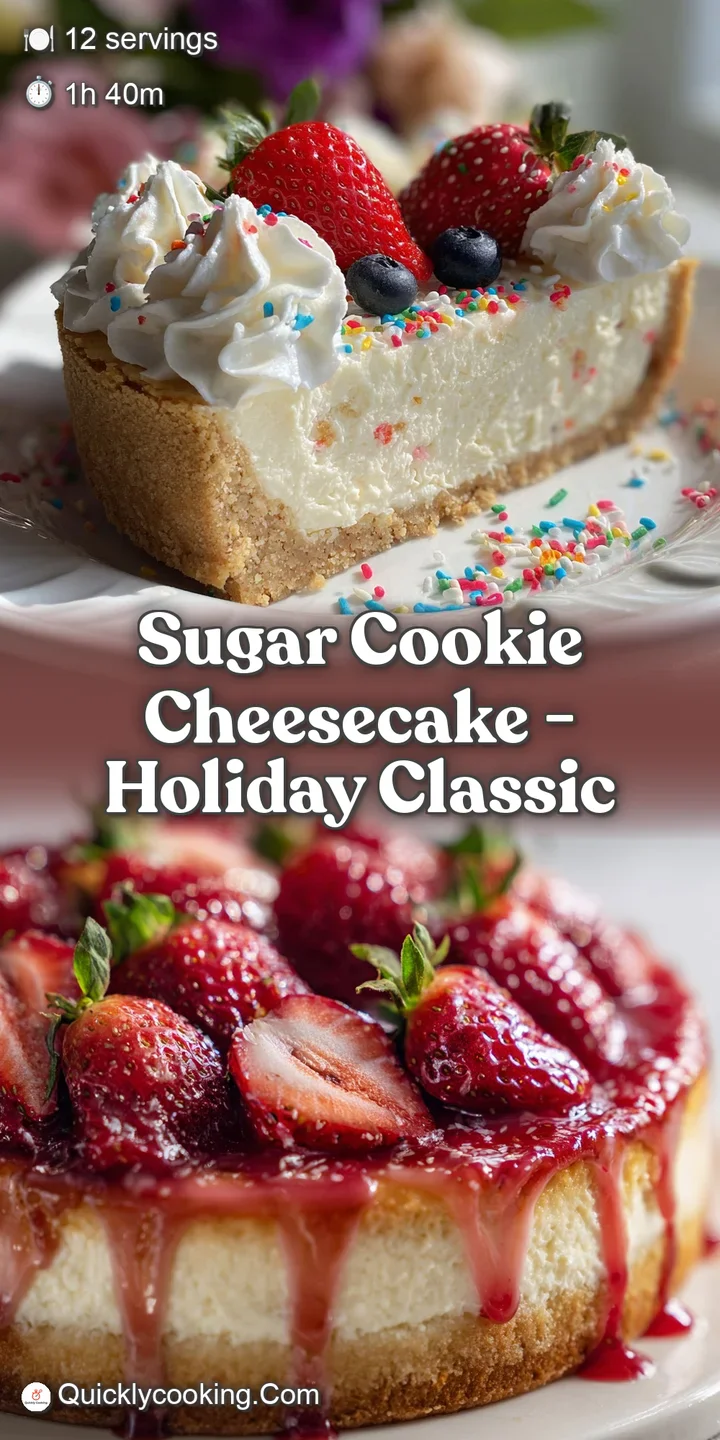 Close-up showcasing the smooth, light cheesecake filling with cookie crumbles and vibrant sprinkles, promising a sweet and...