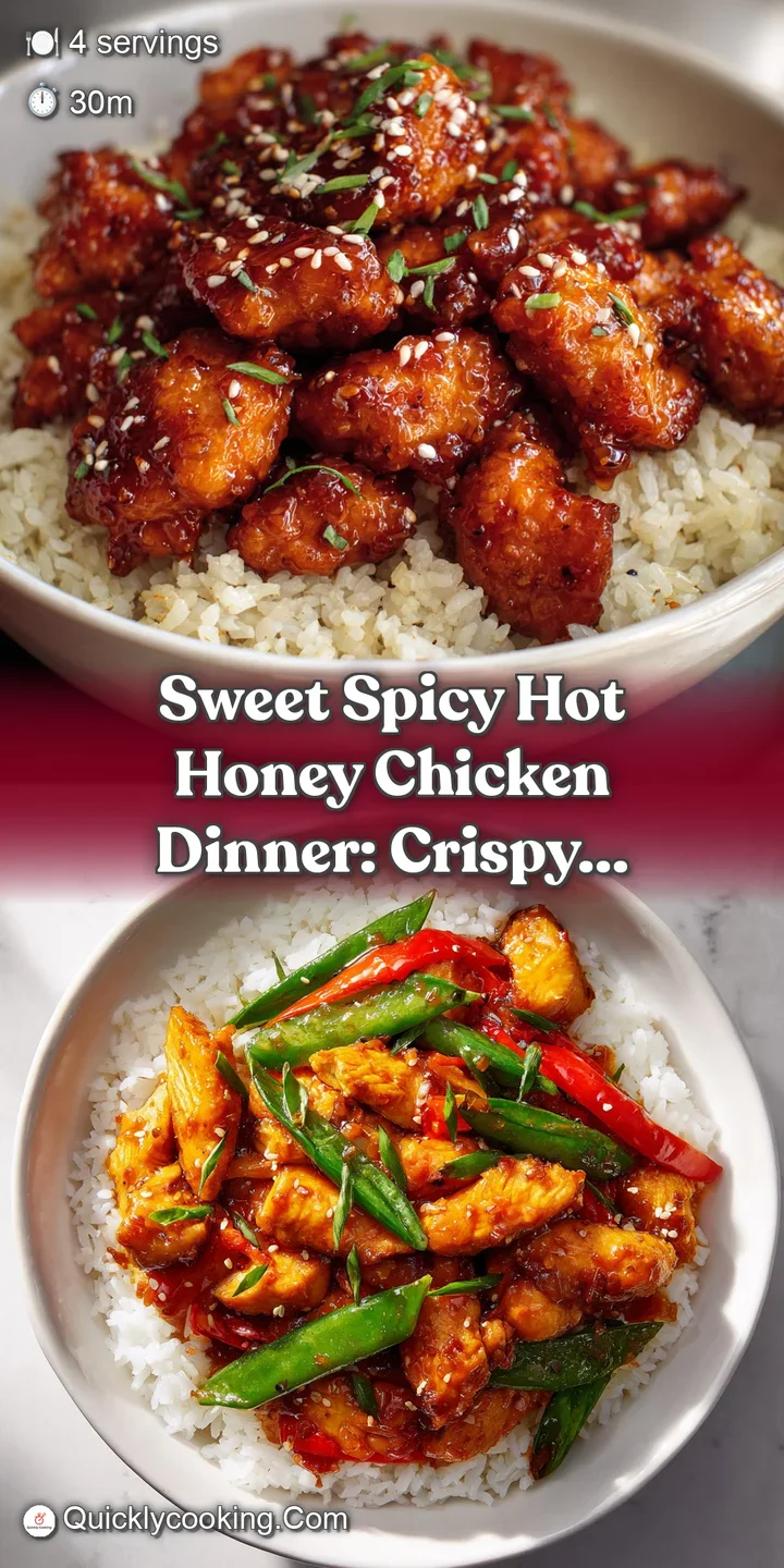 Tender chicken bathed in a glistening, chili-flecked honey sauce, glistening with warmth and flavor. Sprinkled with fresh ...