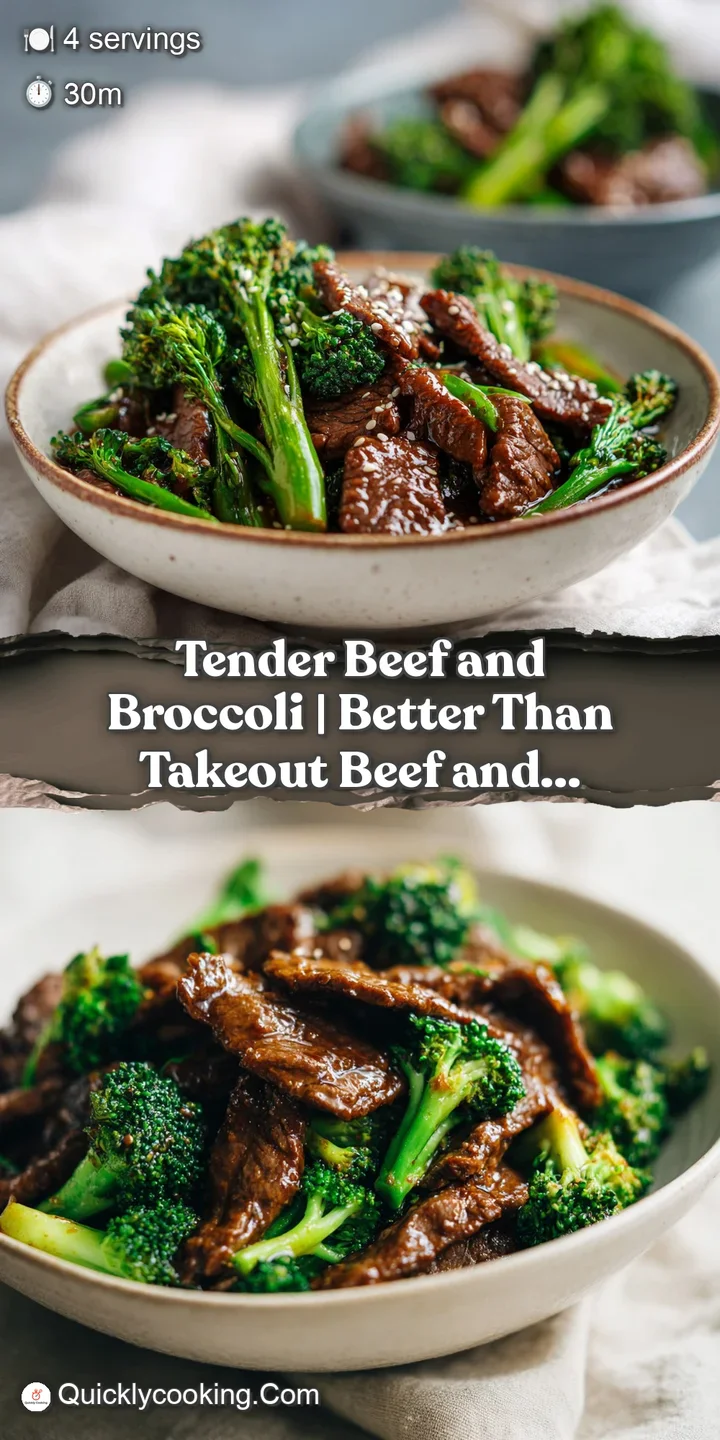 Close-up of succulent beef pieces and crisp-tender broccoli florets, coated in a deeply colored, savory sauce.