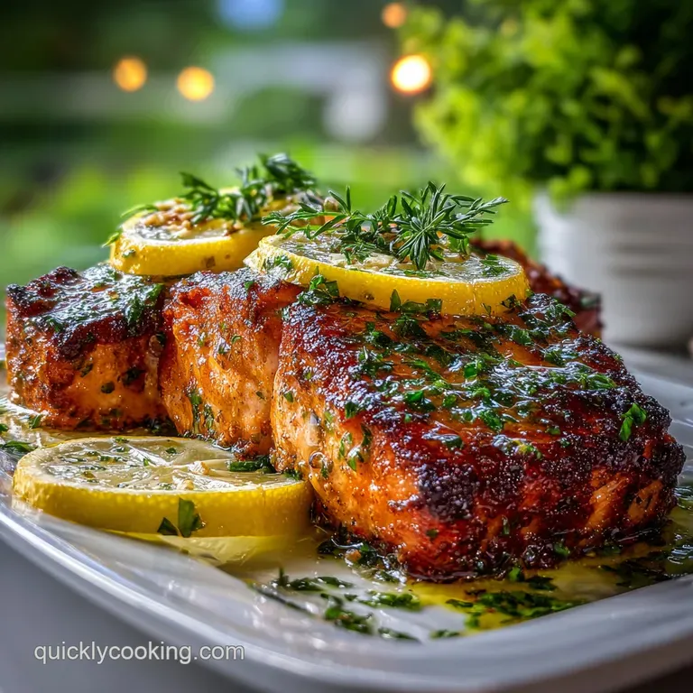 Air Fryer Salmon with Lemon and Herbs