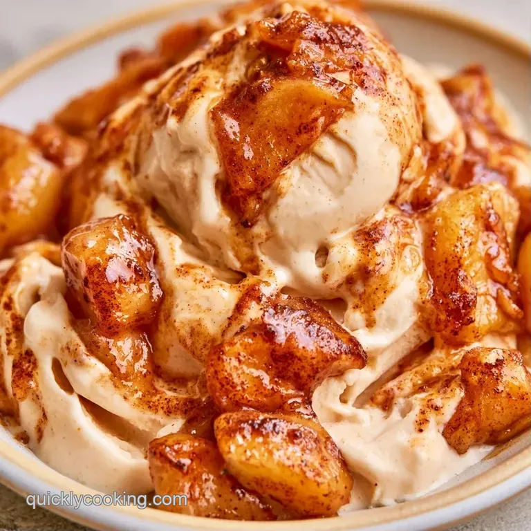 Three elegant scoops of vanilla-swirled dessert topped with a crisp pastry shard and a dusting of warm cinnamon.