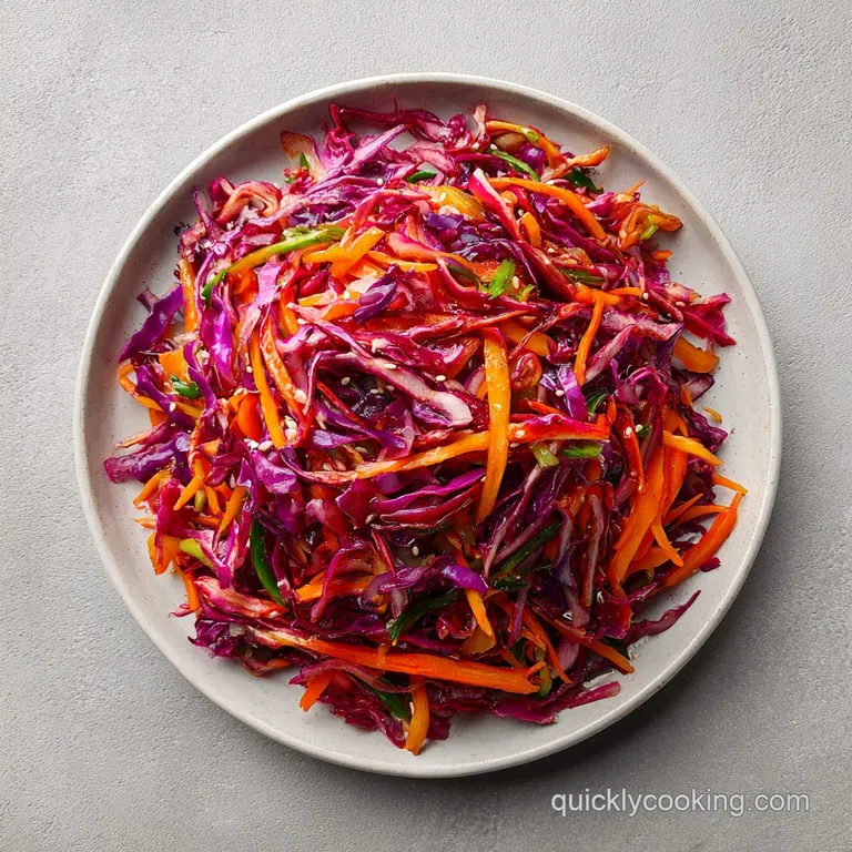 Asian Cabbage Slaw: Crunchy with Sesame Dressing