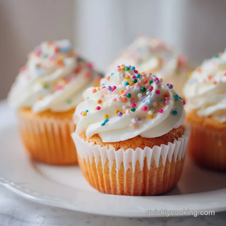 Beach Party Cupcakes: Silky Vanilla Sponge
