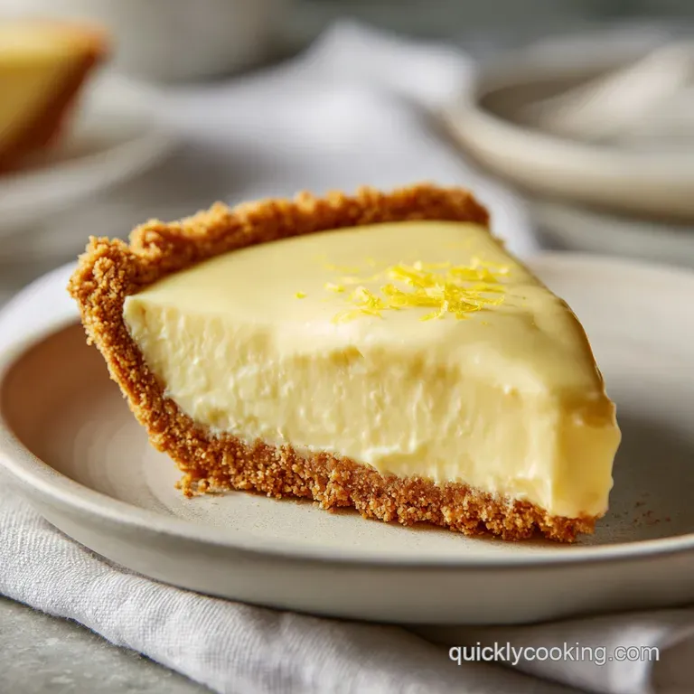 6-Ingredient Blender Lemon Pie with Graham Cracker Crust