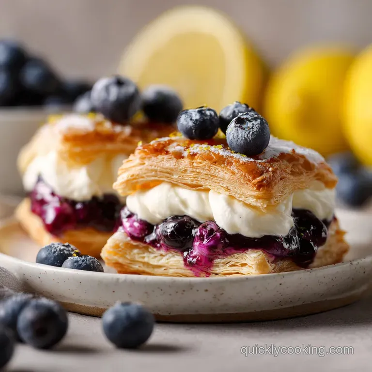 Pastry drizzled with icing, arranged on a white plate alongside a sliced lemon, suggesting a light, refreshing flavor.