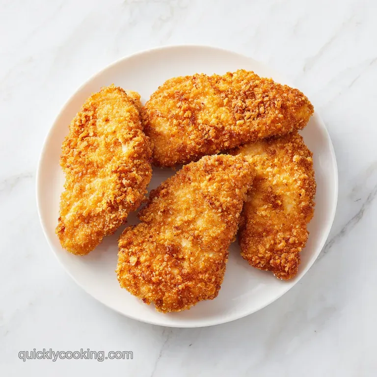 Crispy golden chicken tenders artfully arranged on a slate board with creamy dipping sauce and lemon wedges.