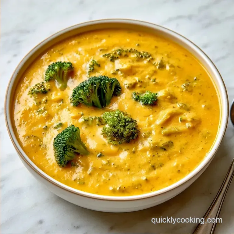 Broccoli and Cheddar Cheese Soup: One-Pot