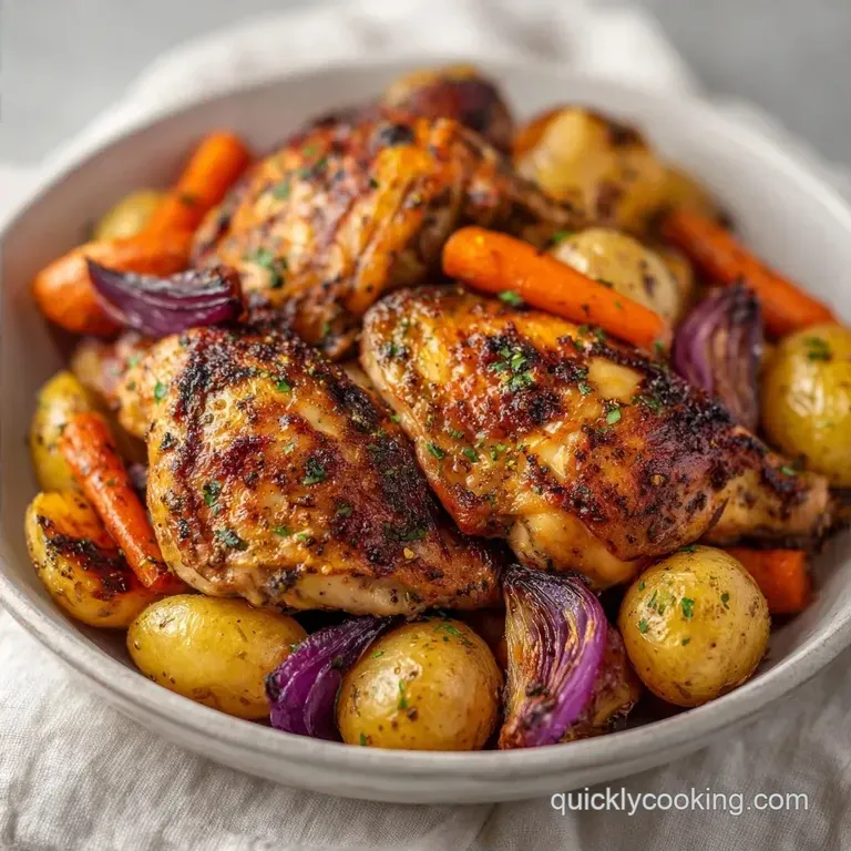 Chicken Thigh Sheet Pan Dinner: Crispy and Roasted