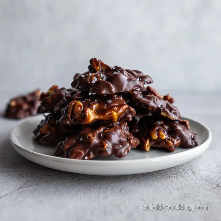 Chocolate Pecan Turtle Clusters: Guilt-Free
