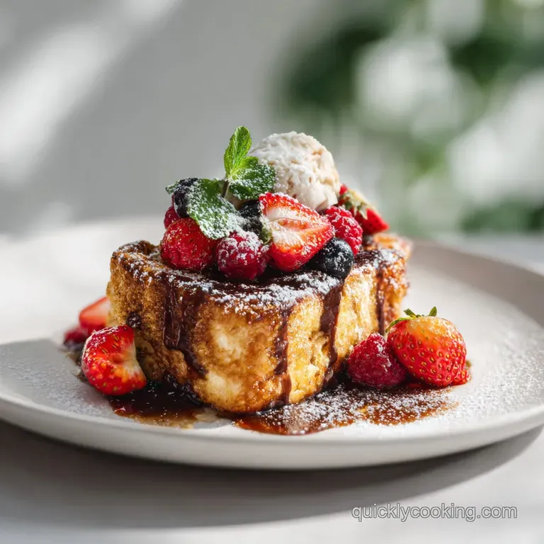 Schokoladen Gefuellter French Toast: Crispy Sourdough