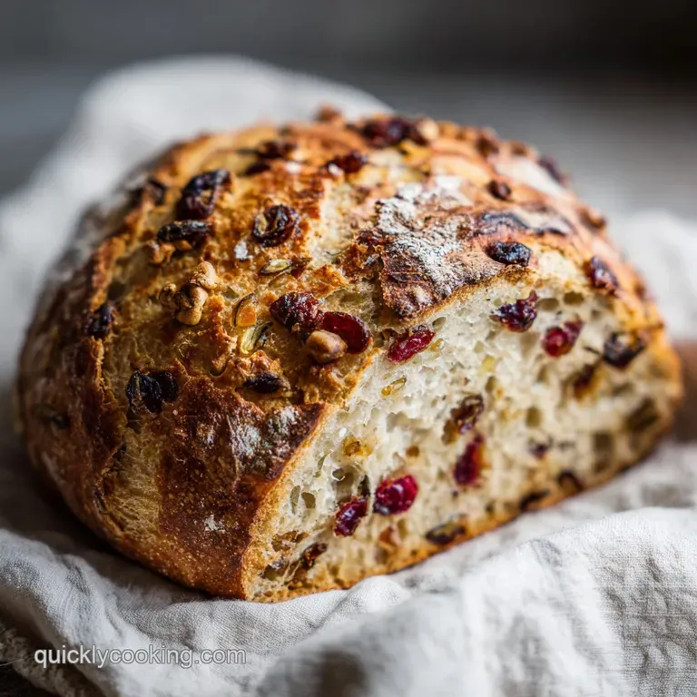 Cranberry Walnut Bread: Crusty Exterior