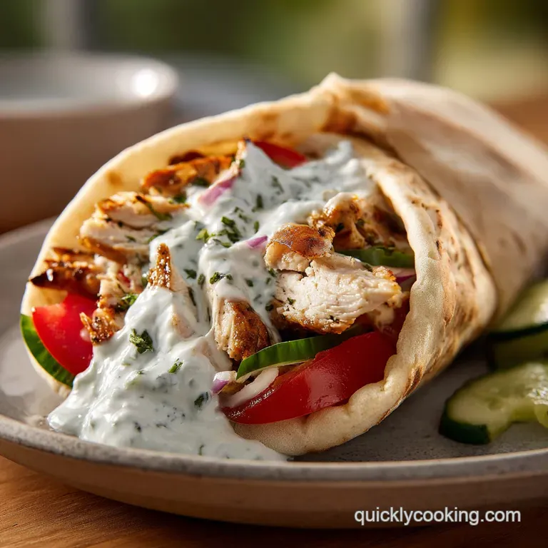 Mediterranean Chicken Gyro with Creamy Feta Tzatziki