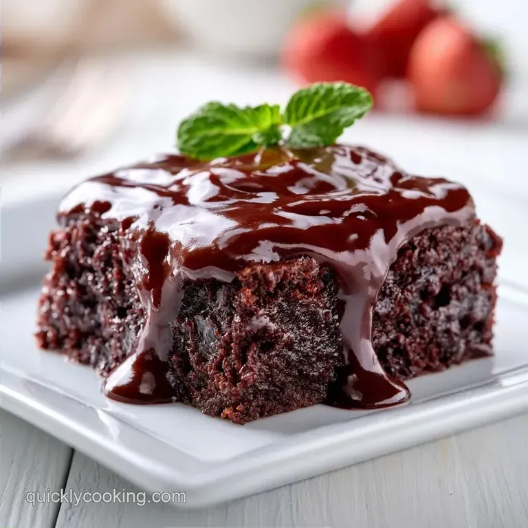 Fudgy Dr Pepper Brownies with Glaze