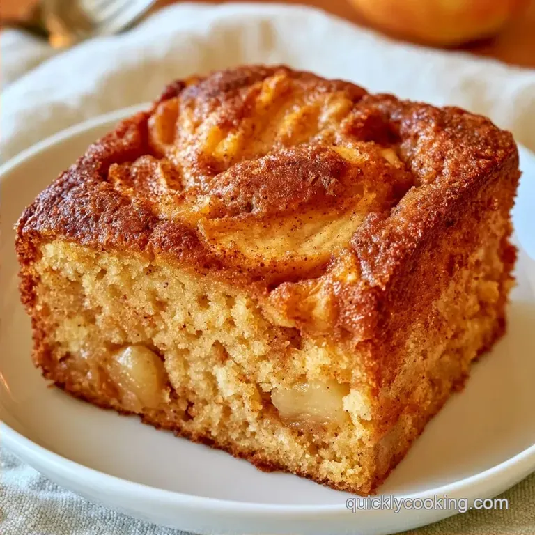 Cinnamon Spiced Easy Apple Cake