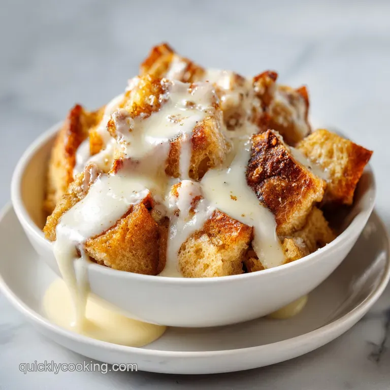 Easy Bread Pudding With Vanilla Sauce: Rich and Creamy