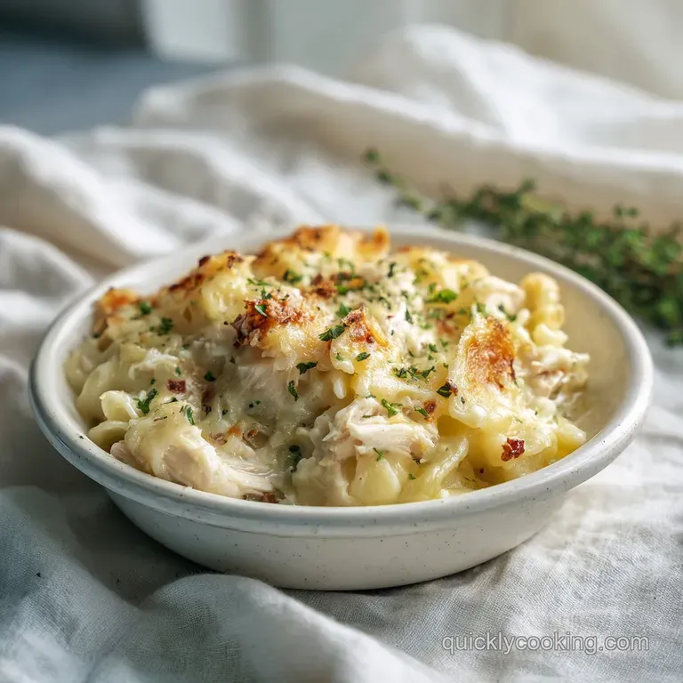 Creamy Chicken Noodle Casserole: Golden and Crispy