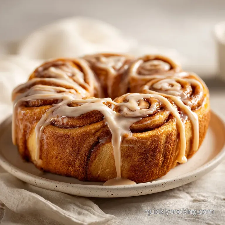 A slice of tender cinnamon roll cake, revealing soft swirls, presented with a dusting of sugar.