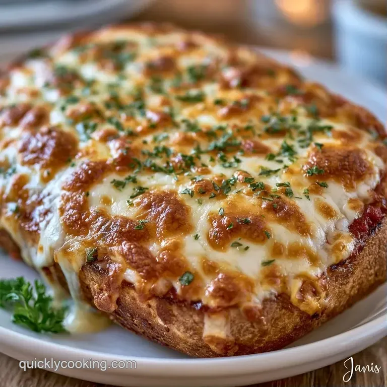 Crispy thin crust pizza topped with bubbling melted cheese and red sauce, served on a white ceramic platter.