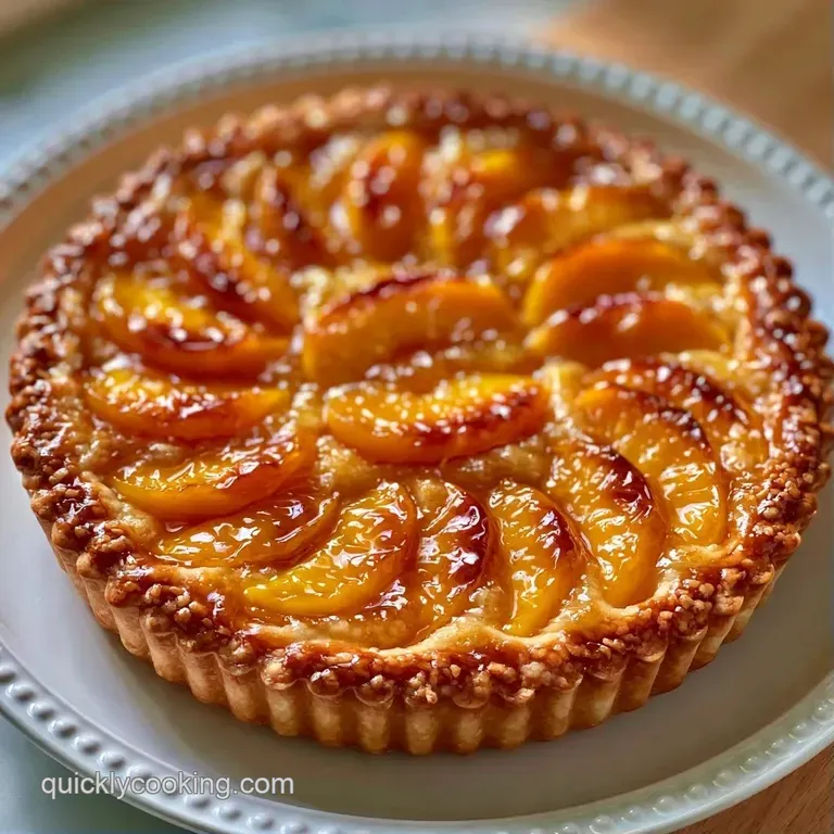 A slice of warm fruit pie with a scoop of melting vanilla ice cream and a sprig of fresh mint on a ceramic plate.