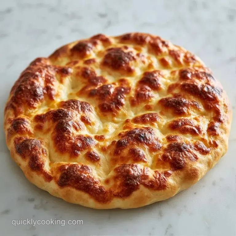 Large, circular toasted dough base resting on a white parchment-lined baking sheet, ready for toppings.