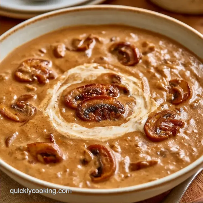 Easy Swedish Mushroom Soup with Sour Cream