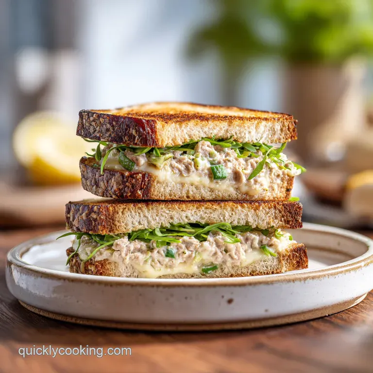 Fast Tuna Melt Sandwich with Sourdough