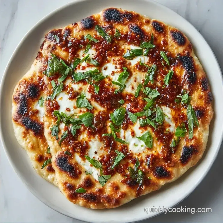 Fresh Mozzarella Flatbread Pizza: Crispy and Golden