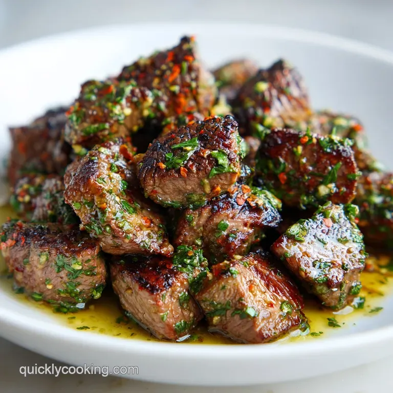 15 Minute Garlic Butter Steak Bites