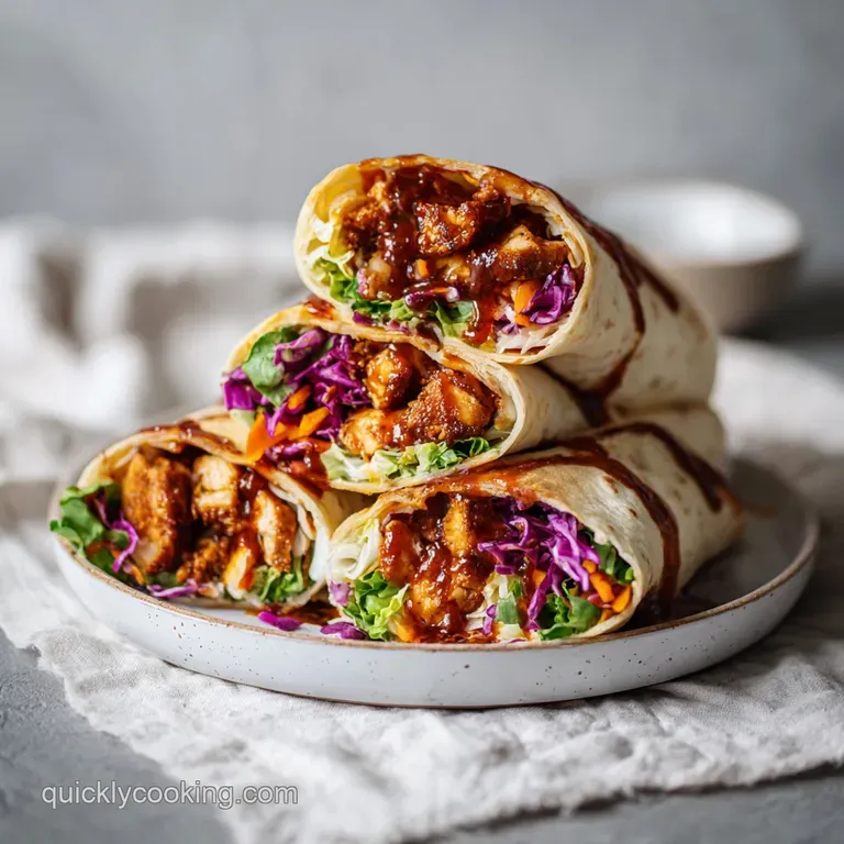 Honey BBQ Chicken Wraps: Sticky and Crispy