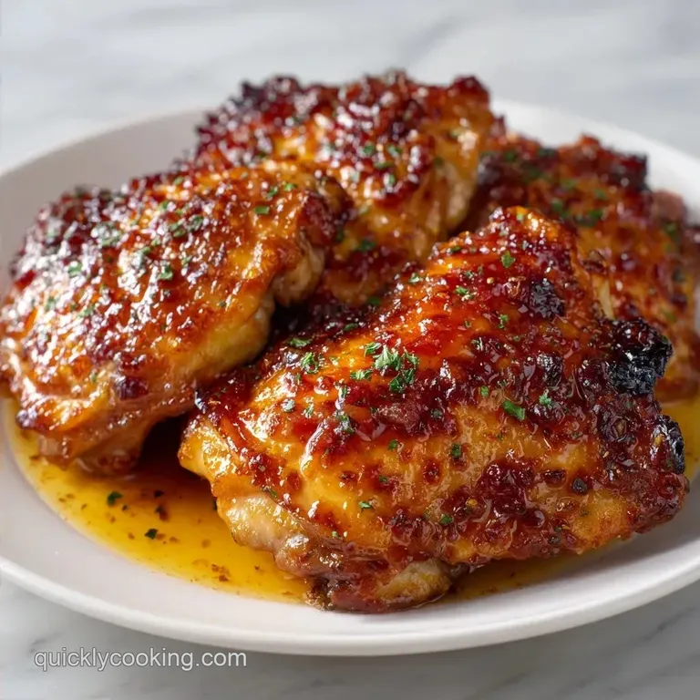 Honey Garlic Chicken Thighs: Sticky and Glossy