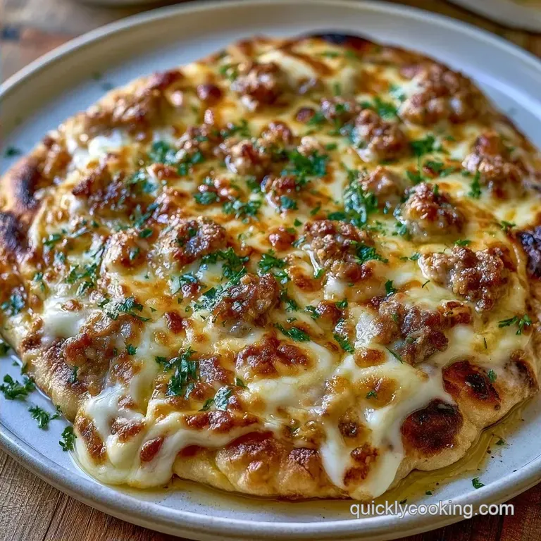 Crispy Italian Sausage Flatbread Pizza