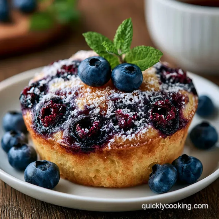Healthy Microwave Blueberry Mug Cake: Velvety Crumb