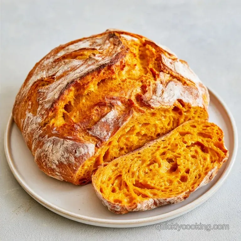NoKnead Pumpkin Sourdough with Pumpkin Puree