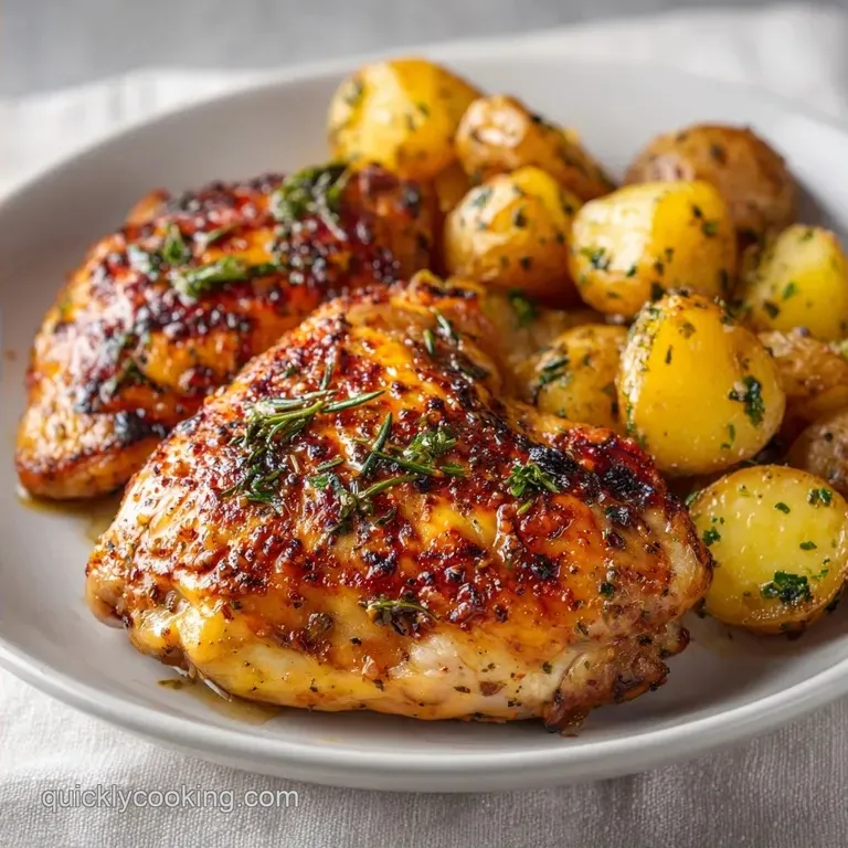 One Pan Garlic Chicken & Potatoes: Failure-Proof