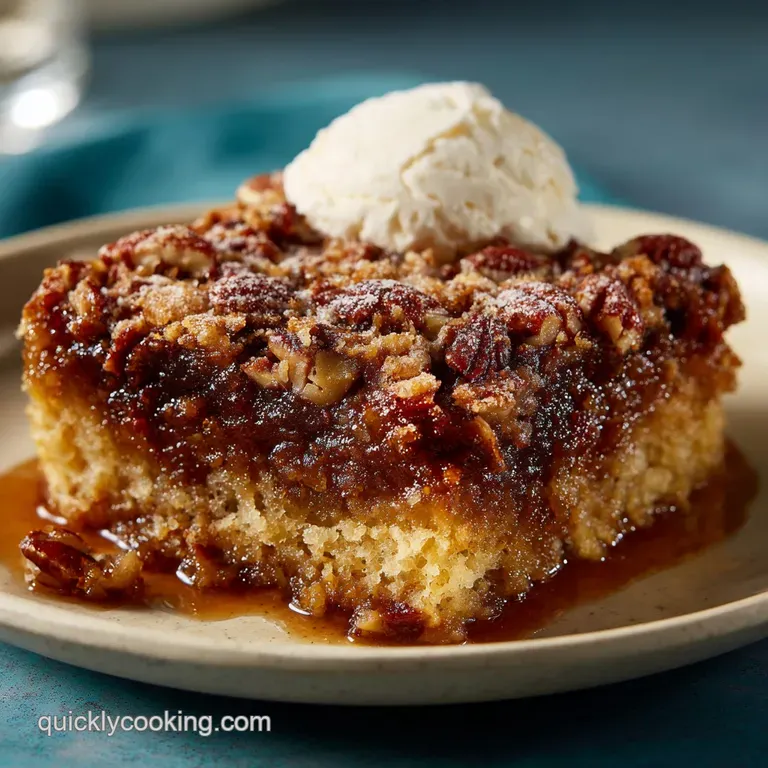 Pecan Pie Dump Cake: Buttery & Gooey